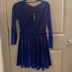 Velvet royal blue dress
